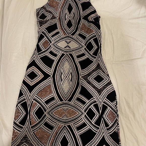 Speechless Juniors Bodycon Geometric Glitter Sleeveless Dress Size 3 - Picture 1 of 6